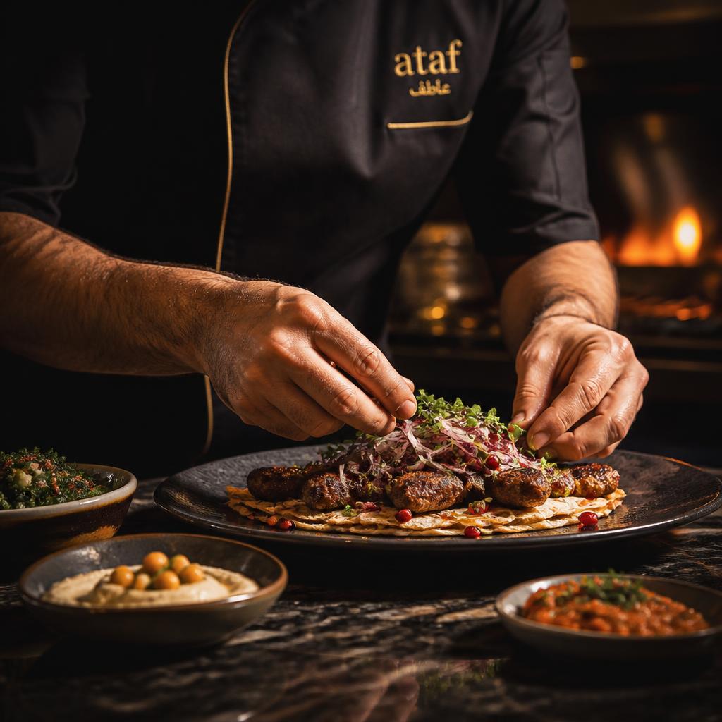Chef plating a Falwa signature dish